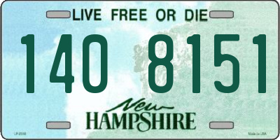 NH license plate 1408151