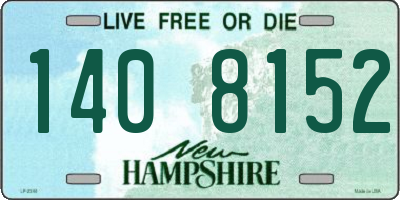 NH license plate 1408152