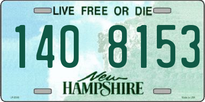 NH license plate 1408153