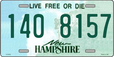NH license plate 1408157