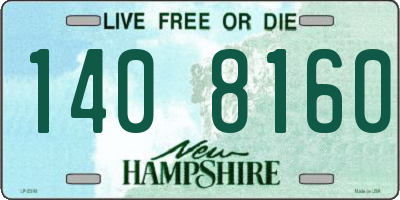 NH license plate 1408160