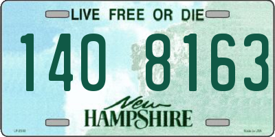 NH license plate 1408163