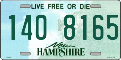 NH license plate 1408165