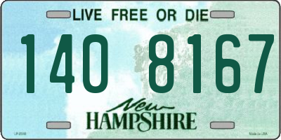 NH license plate 1408167