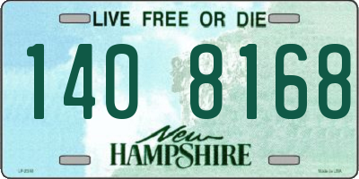 NH license plate 1408168