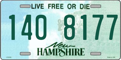 NH license plate 1408177
