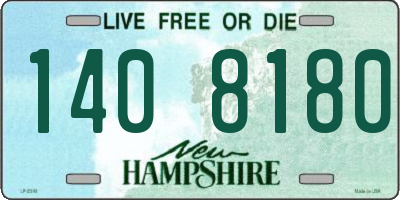 NH license plate 1408180