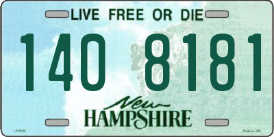 NH license plate 1408181