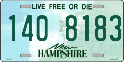 NH license plate 1408183
