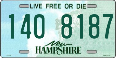 NH license plate 1408187