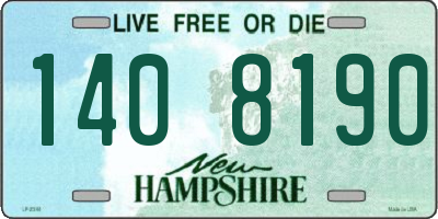 NH license plate 1408190