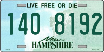 NH license plate 1408192