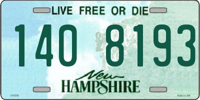 NH license plate 1408193