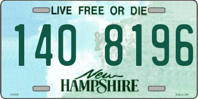 NH license plate 1408196