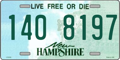 NH license plate 1408197