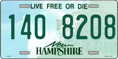 NH license plate 1408208