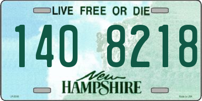 NH license plate 1408218