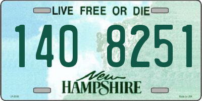 NH license plate 1408251