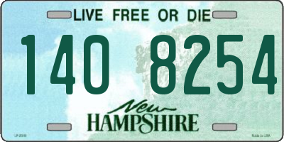 NH license plate 1408254