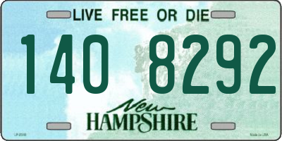 NH license plate 1408292
