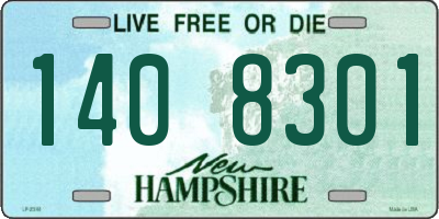 NH license plate 1408301