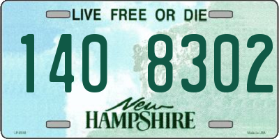 NH license plate 1408302
