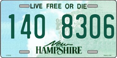 NH license plate 1408306