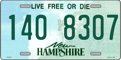 NH license plate 1408307