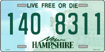 NH license plate 1408311