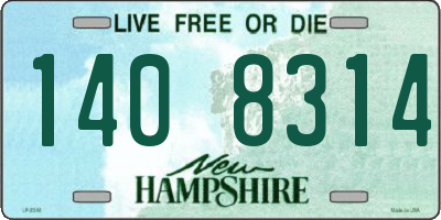 NH license plate 1408314