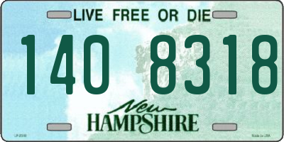 NH license plate 1408318