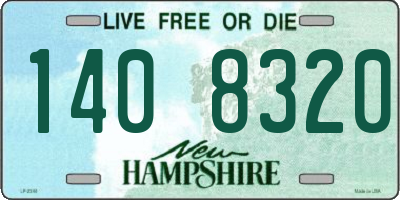 NH license plate 1408320