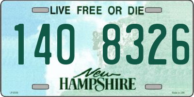 NH license plate 1408326