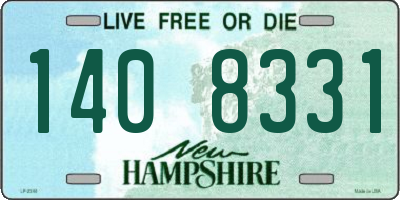 NH license plate 1408331