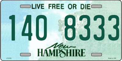 NH license plate 1408333