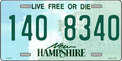 NH license plate 1408340