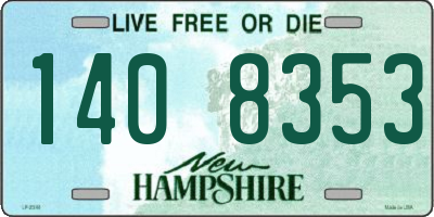 NH license plate 1408353