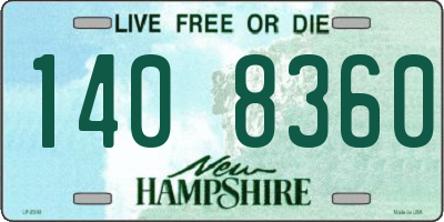 NH license plate 1408360