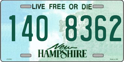 NH license plate 1408362