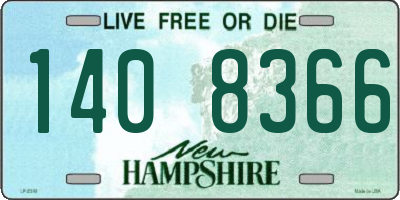NH license plate 1408366