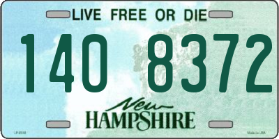 NH license plate 1408372