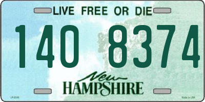 NH license plate 1408374