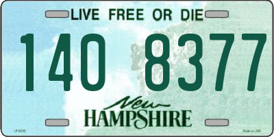 NH license plate 1408377