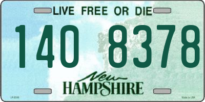 NH license plate 1408378