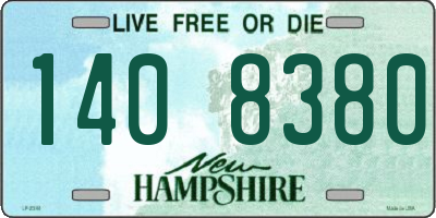 NH license plate 1408380