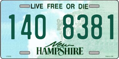 NH license plate 1408381