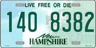 NH license plate 1408382
