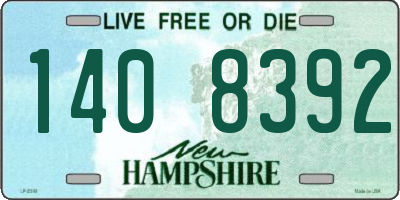 NH license plate 1408392