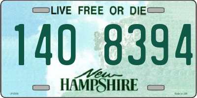 NH license plate 1408394