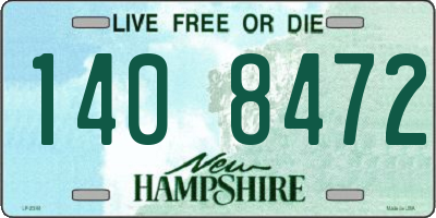 NH license plate 1408472